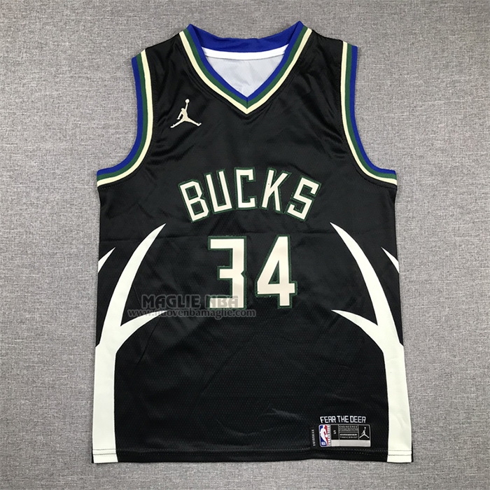 Maglia
 Giannis Antetokounmpo NO 34 Bambino
 Milwaukee Bucks Statement 2022-23 Nero
